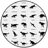 Thumbnail for Round Dinosaur Blue Pattern Rug - Casatrail.com