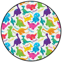 Thumbnail for Round Dinosaur Blue Pattern Rug - Casatrail.com