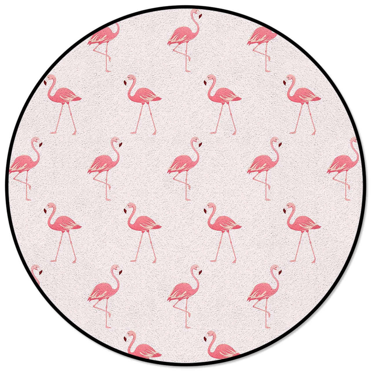 Round Rug with Forest Animals Print - Casatrail.com