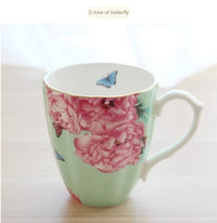 Thumbnail for Royal English Pastoral Bone China Coffee Cups - Large Capacity - Casatrail.com