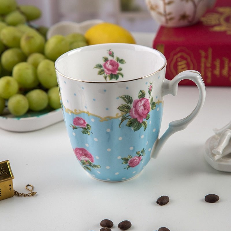 Royal English Pastoral Bone China Coffee Cups - Large Capacity - Casatrail.com