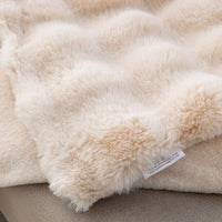 Thumbnail for Ruched Luxurious Faux Fur Throw Blanket - Casatrail.com