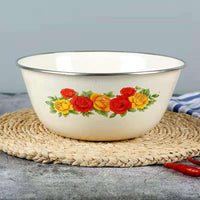 Thumbnail for Rustic Enamel Soup Basin - Casatrail.com