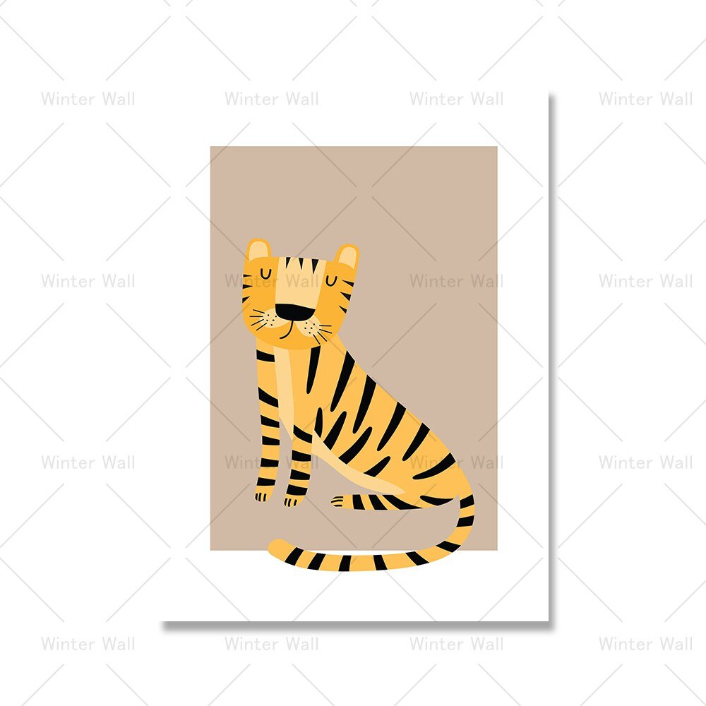 Safari Animals Canvas for Kids Nursery Bedroom - Casatrail.com