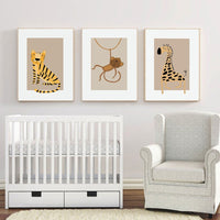 Thumbnail for Safari Animals Canvas for Kids Nursery Bedroom - Casatrail.com