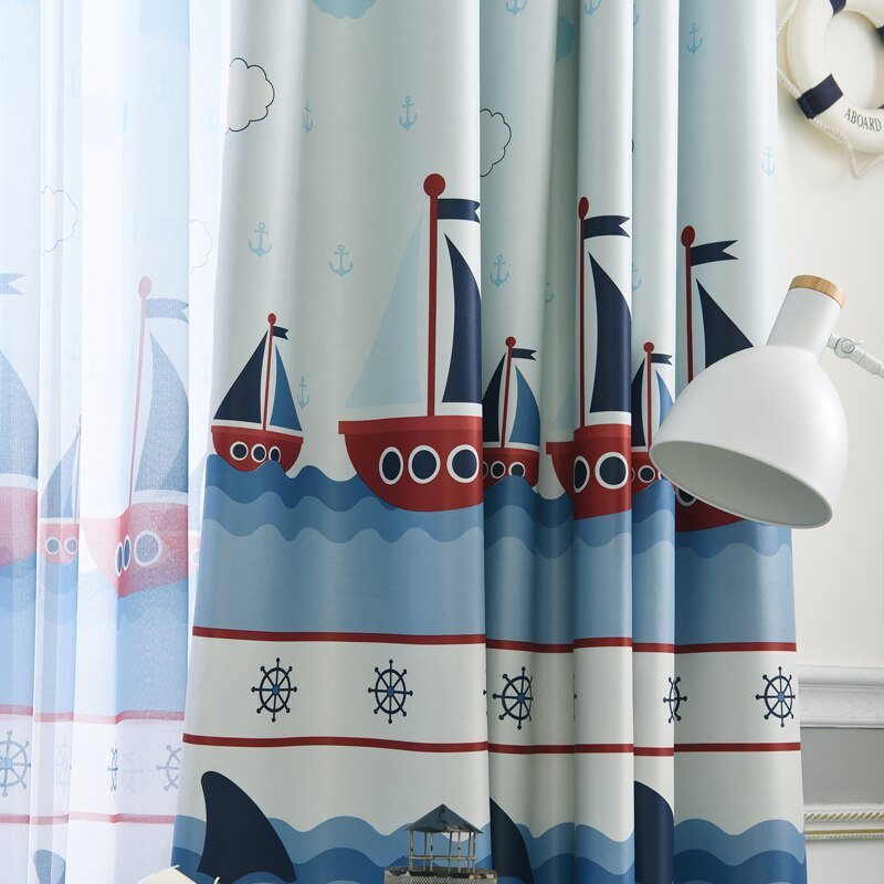 Sail Boat Print Curtain - Casatrail.com