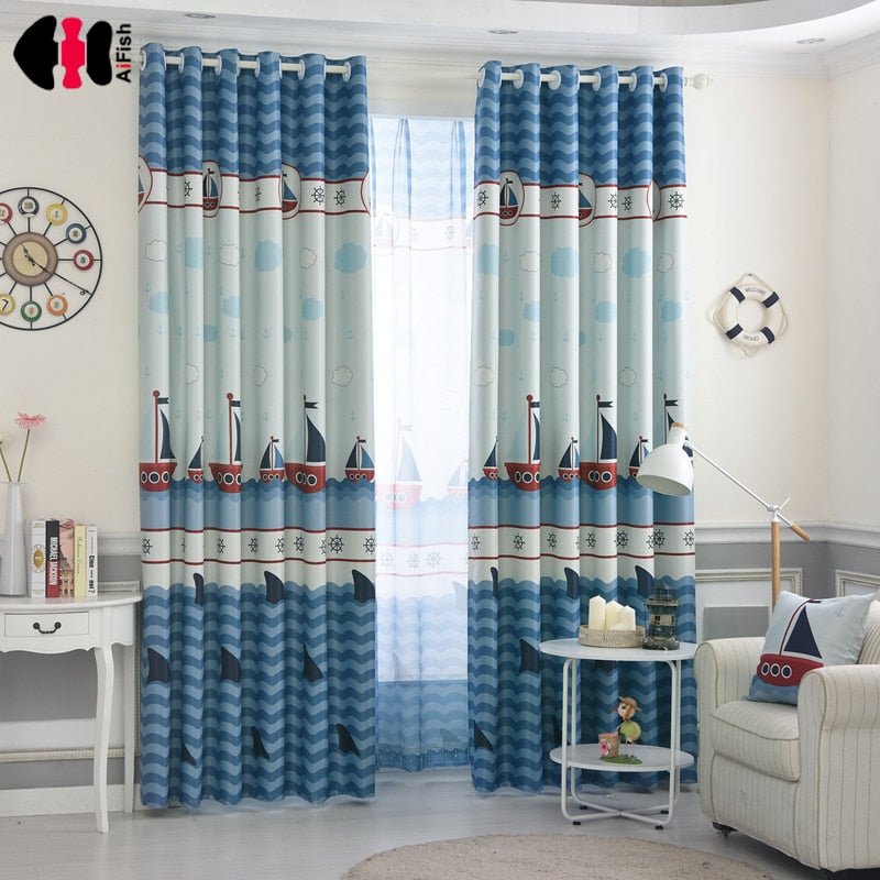 Sail Boat Print Curtain - Casatrail.com