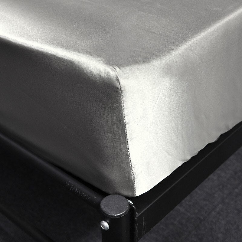 Satin Silky Fitted Sheet with Soft Smooth Bed Linen - Casatrail.com