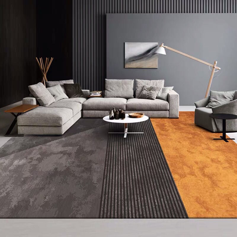 Scandinavian Orange Luxury Living Room Carpet - Casatrail.com