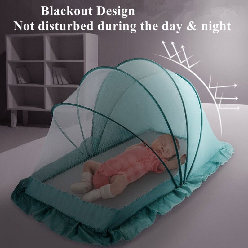 Secure Foldable Baby Crib with Mosquito Net - Casatrail.com