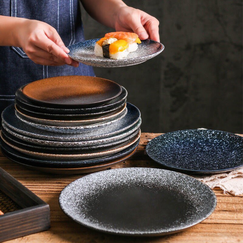 Set of Japanese Ceramic Dinner Plates - Casatrail.com