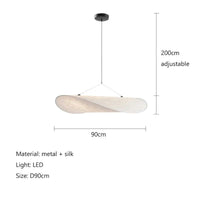 Thumbnail for Silk Fabric LED Ceiling Chandelier - Casatrail.com