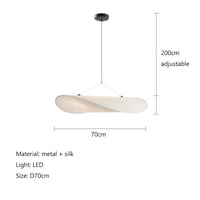 Thumbnail for Silk Fabric LED Ceiling Chandelier - Casatrail.com