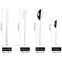 Thumbnail for Silver Dinnerware Set - 24Pcs - Casatrail.com