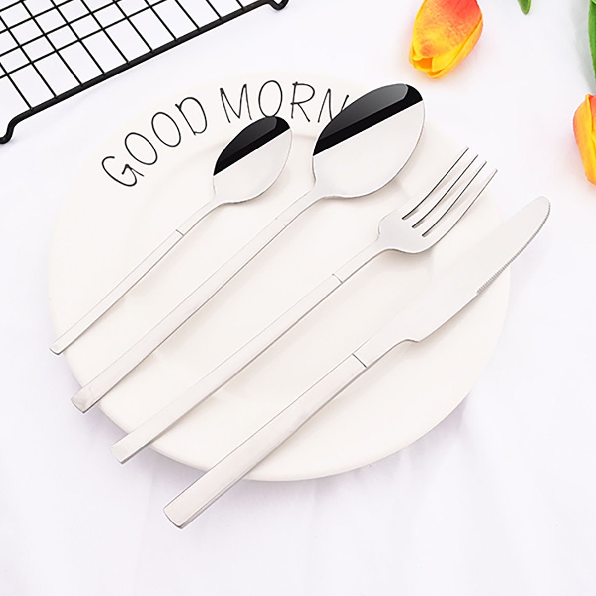 Silver Dinnerware Set - 24Pcs - Casatrail.com