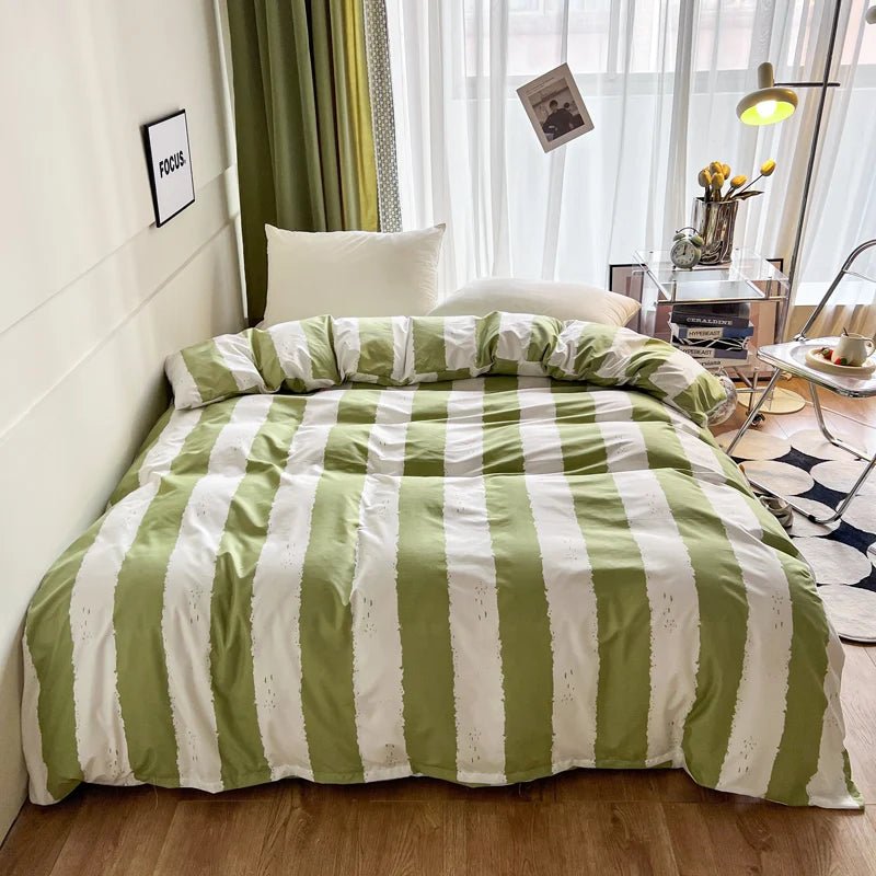 Simple Stripe Duvet Cover for Queen Size Bed - Casatrail.com