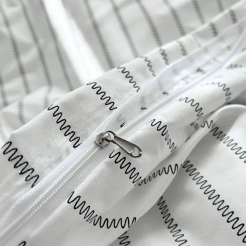 Simple Stripe Duvet Cover for Queen Size Bed - Casatrail.com