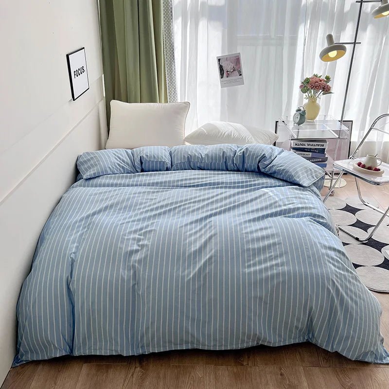 Simple Stripe Duvet Cover for Queen Size Bed - Casatrail.com