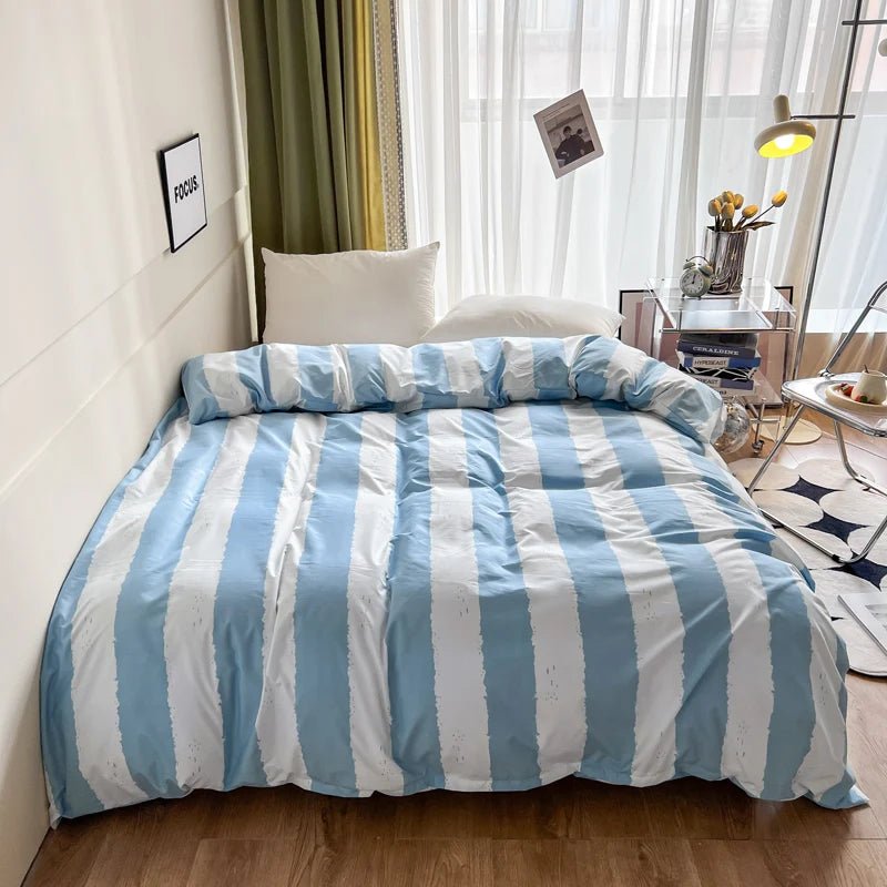 Simple Stripe Duvet Cover for Queen Size Bed - Casatrail.com