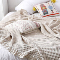 Thumbnail for Soft 100% Cotton Knitted Blanket - Casatrail.com