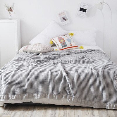 Soft 100% Cotton Knitted Blanket - Casatrail.com