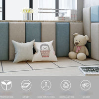 Thumbnail for Soft Bag Bed Headboards with Anti - Collision Self - Adhesive Decor Stickers - Casatrail.com