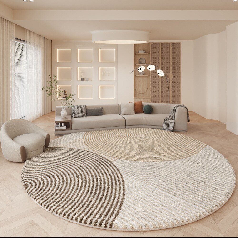 Soft Imitation Cashmere Round Carpet for Living Room - Casatrail.com