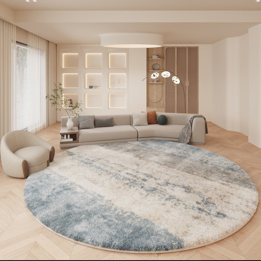 Soft Imitation Cashmere Round Carpet for Living Room - Casatrail.com