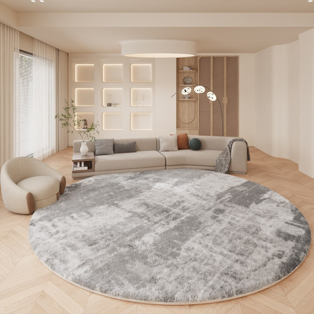 Soft Imitation Cashmere Round Carpet for Living Room - Casatrail.com