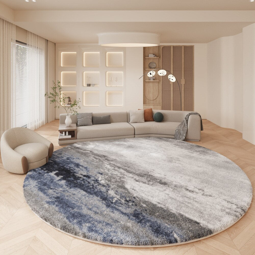 Soft Imitation Cashmere Round Carpet for Living Room - Casatrail.com