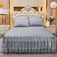 Thumbnail for Soft Lace Bed Skirt Set for King/Queen Size Beds - Casatrail.com