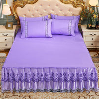 Thumbnail for Soft Lace Bed Skirt Set for King/Queen Size Beds - Casatrail.com