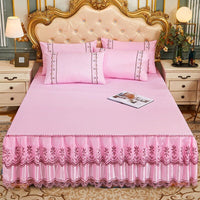 Thumbnail for Soft Lace Bed Skirt Set for King/Queen Size Beds - Casatrail.com