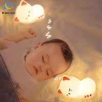 Thumbnail for Soft Silicone Cat LED USB Rechargeable Night Light - Casatrail.com