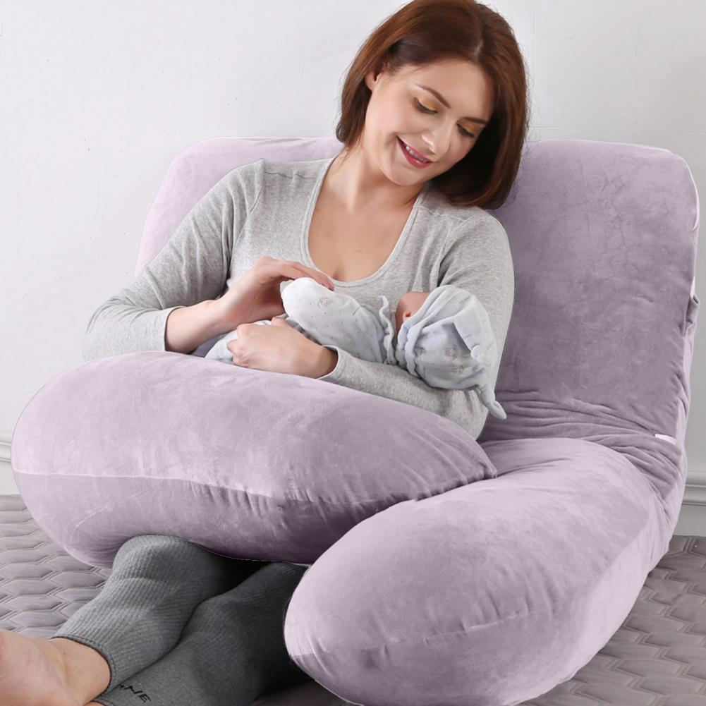 Soft U - Shape Maternity Pillow - Coral Fleece for Pregnant Women - Casatrail.com