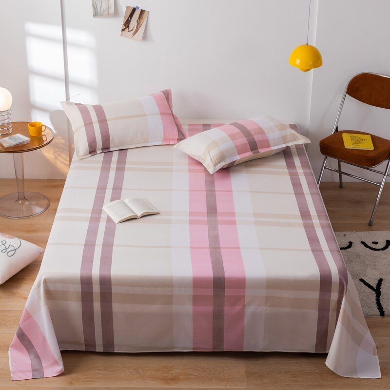 Soft Washable Plaid Bed Sheet - Casatrail.com