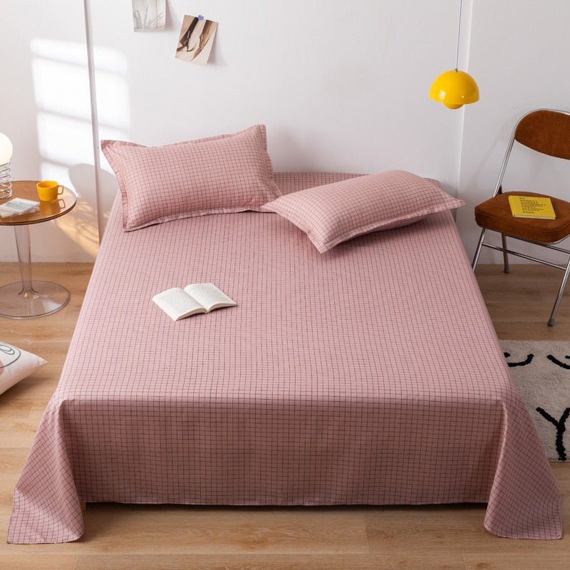 Soft Washable Plaid Bed Sheet - Casatrail.com