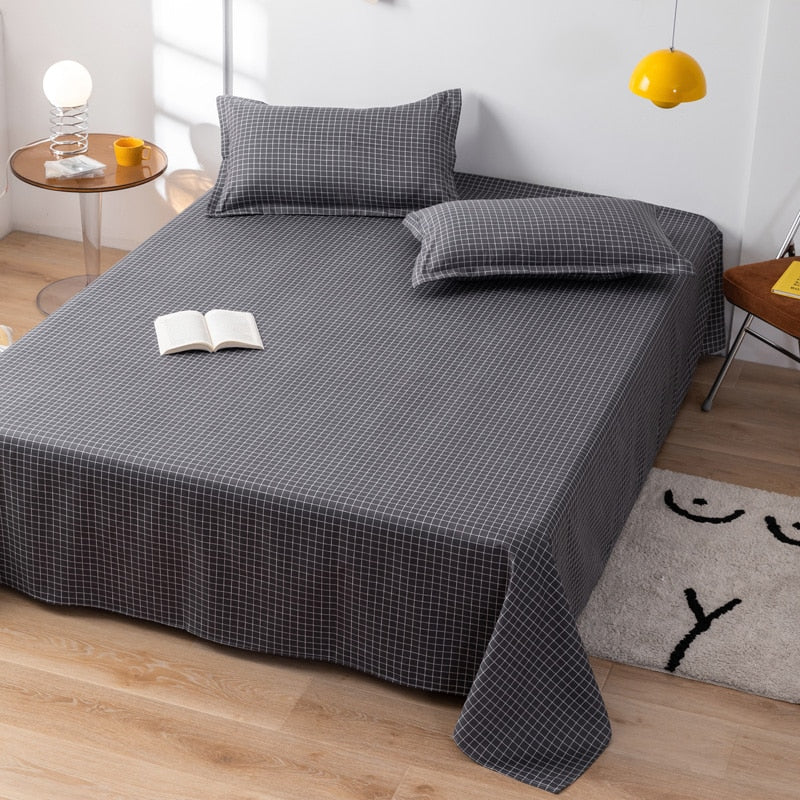 Soft Washable Plaid Bed Sheet - Casatrail.com