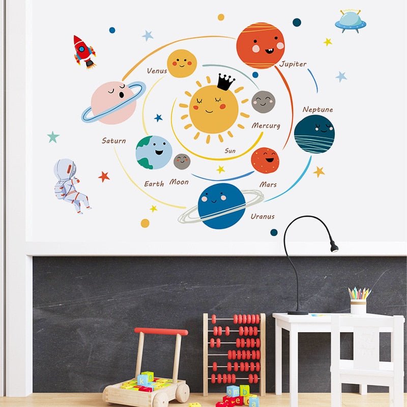 Solar System Vinyl Wall Art Decor for Kids Room - Casatrail.com
