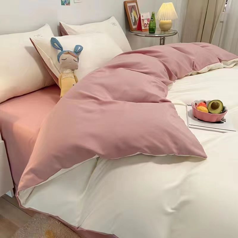 Solid Blue Duvet Cover Set - Flat Sheet with Pillowcases - Casatrail.com