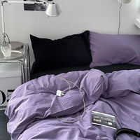 Thumbnail for Solid Blue Duvet Cover Set - Flat Sheet with Pillowcases - Casatrail.com