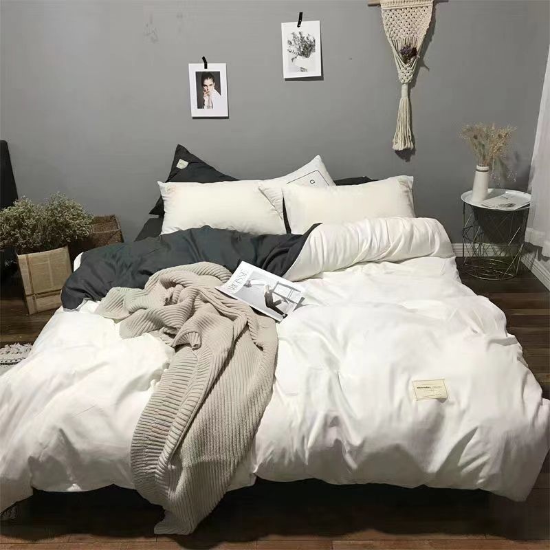 Solid Blue Duvet Cover Set - Flat Sheet with Pillowcases - Casatrail.com