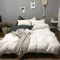 Thumbnail for Solid Blue Duvet Cover Set - Flat Sheet with Pillowcases - Casatrail.com