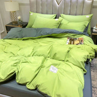 Thumbnail for Solid Blue Duvet Cover Set - Flat Sheet with Pillowcases - Casatrail.com