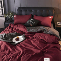 Thumbnail for Solid Blue Duvet Cover Set - Flat Sheet with Pillowcases - Casatrail.com