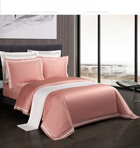 Thumbnail for Solid Color Cotton Quilt Cover - Four - piece Bedding Set - Casatrail.com