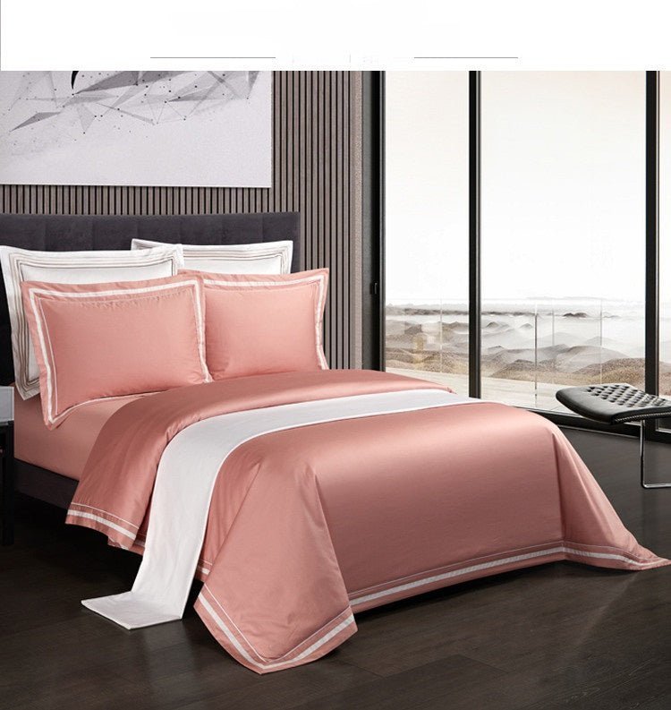 Solid Color Cotton Quilt Cover - Four - piece Bedding Set - Casatrail.com