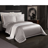 Thumbnail for Solid Color Cotton Quilt Cover - Four - piece Bedding Set - Casatrail.com