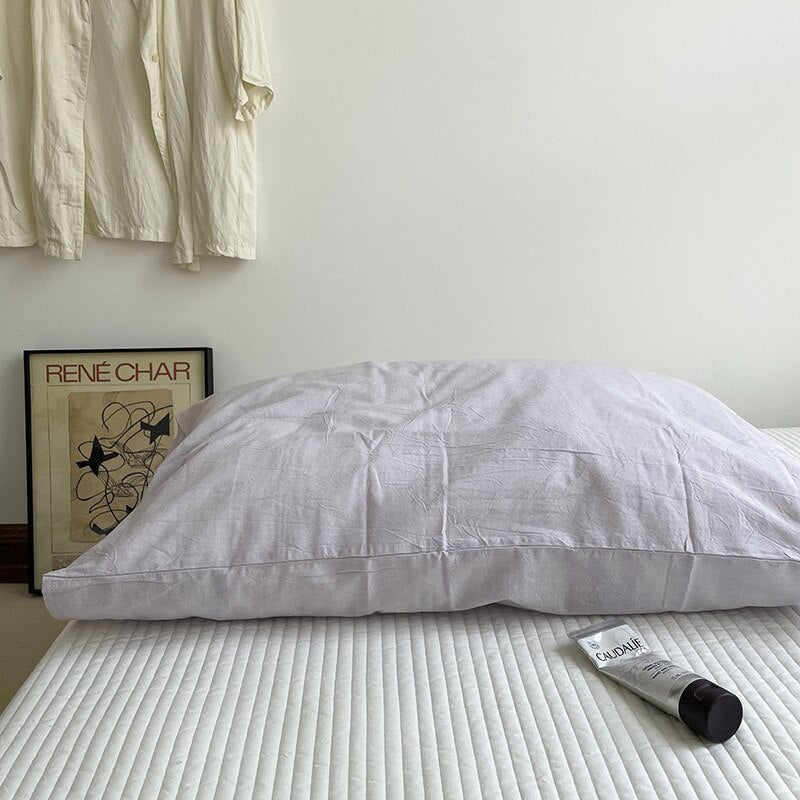 Solid Color Cotton Washed Pillowcase Set - Casatrail.com