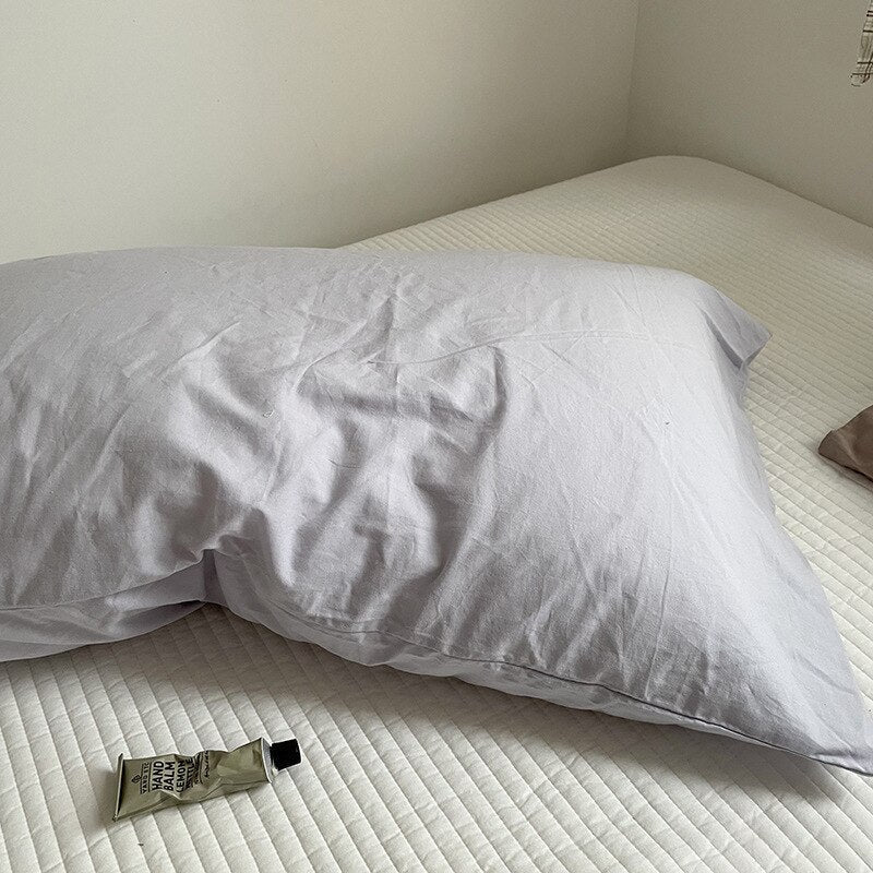 Solid Color Cotton Washed Pillowcase Set - Casatrail.com